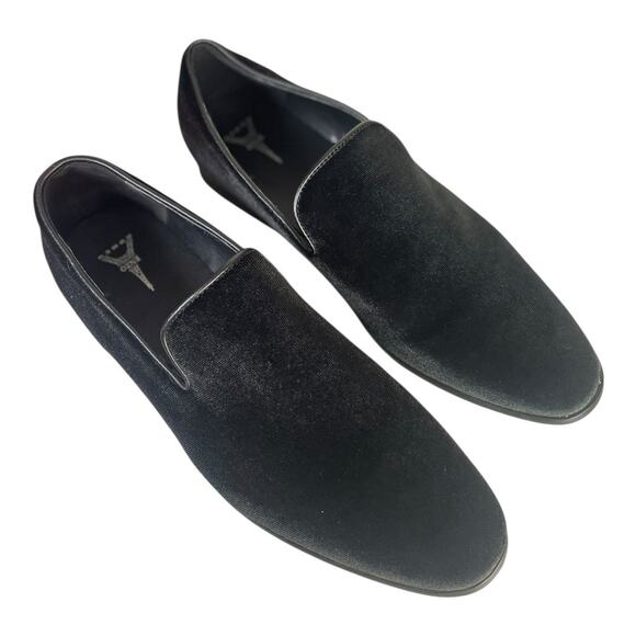 Enzo Romeo Men’s Black Velvet Slip On Dress Loafers Size 11 - Picture 8 of 9